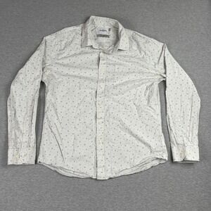 Goodfellow & Co Every Wear Poplin Button-up Slim Fit Shirt Mushroom Print Mens L